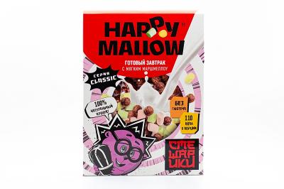 Сухой завтрак с мягким маршмеллоу Happy Mallow Смешарики 240 гр