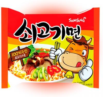 Лапша Samyang с Говядиной 120 гр (пачка)